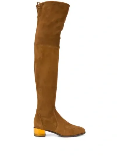 Stuart Weitzman Charolet Over-the-knee Boots In Coffee