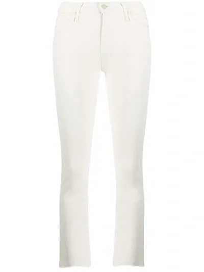 Mother Straight-leg Cropped Jeans In Neutrals