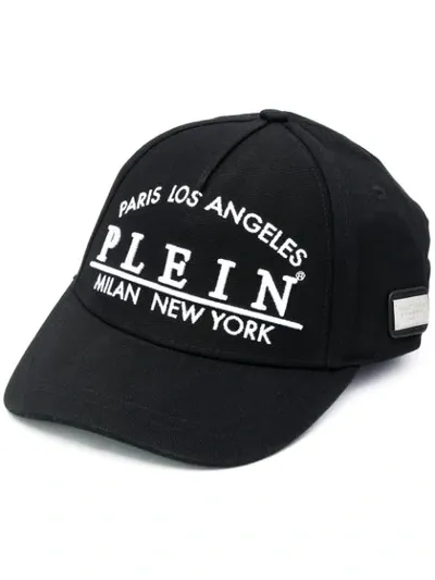 Philipp Plein Junior Kids' Logo Baseball Cap In Black