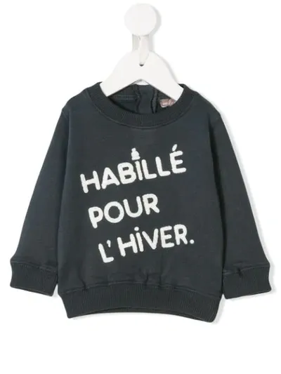 Emile Et Ida Babies' 'habillé Pour L'hiver' Sweater In Blue