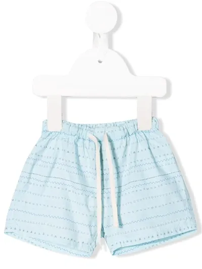 Knot Babies' Geometric Print Shorts In Blue