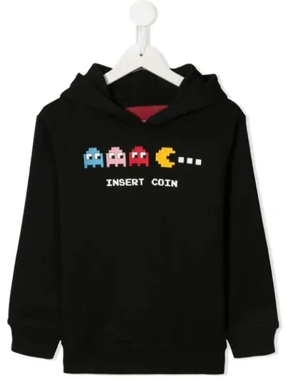 Mostly Heard Rarely Seen 8-bit Kids' Ghosts Printed Hoodie In Black