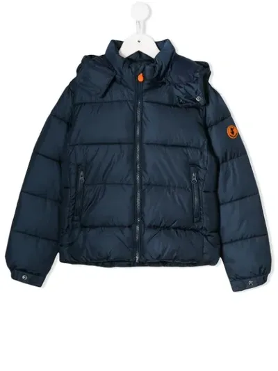 Save The Duck Kids' Padded Coat In Blue