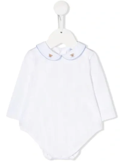 Siola Babies' Piped Trim Bodysuit In White