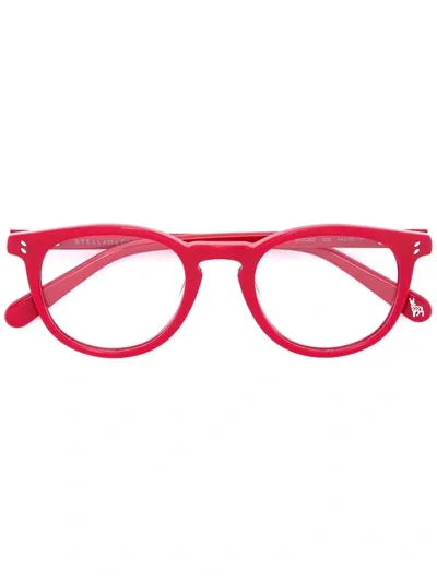 Stella Mccartney Kids' Full Rim Round Eyeglasses In Red