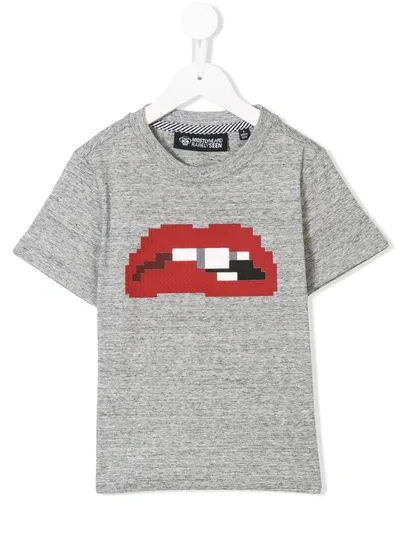 Mostly Heard Rarely Seen 8-bit Kids' Graphic-print Crew Neck T-shirt In Grey