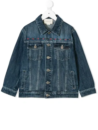 Gucci Kids' Magic  Denim Jacket In Blue