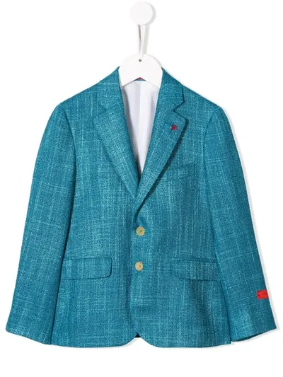 Isaia Kids' Classic Blazer In Blue