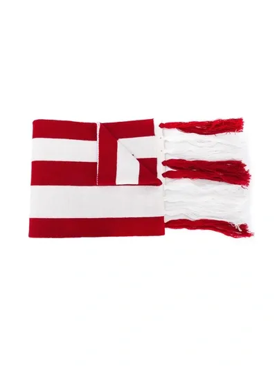 Gcds Kids' Striped Scarf In Red