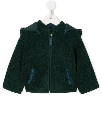 Familiar Babies' Faux Fur Hoodie In Green