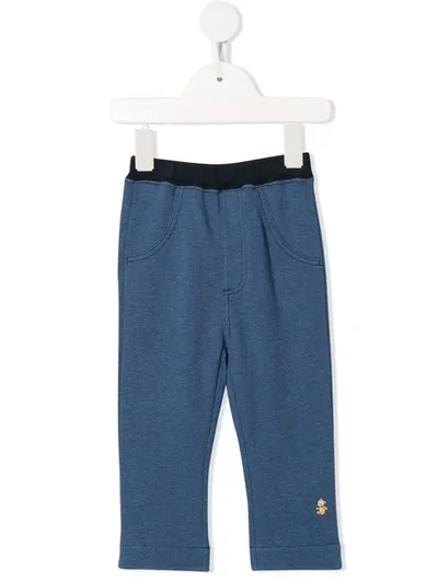 Familiar Babies' Logo Patch Leggings In Blue