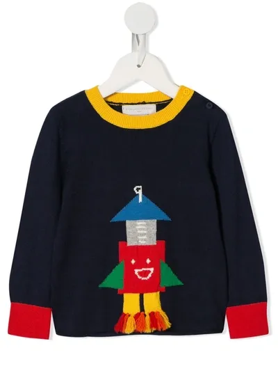 Stella Mccartney Babies' Knitted Jumper In Blue