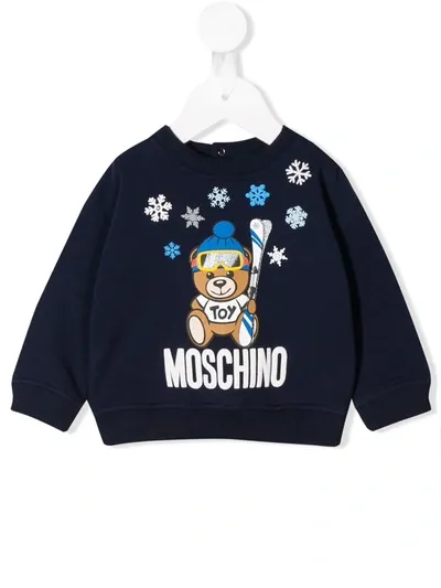 Moschino Babies' Teddy Ski Top In Blue