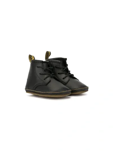 Dr. Martens' Babies' Lace Up Booties In Black