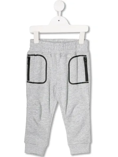 Stella Mccartney Kids' Zipped Pocket Track Pants In Grey