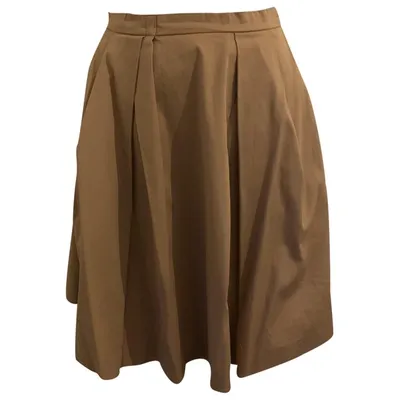 Pre-owned Dior Mid-length Skirt In Camel