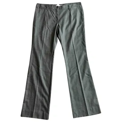 Pre-owned Dolce & Gabbana Wool Straight Pants In Anthracite