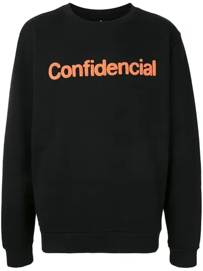 Marcelo Burlon County Of Milan Confidencial Long-sleeve Tee In Black Fade