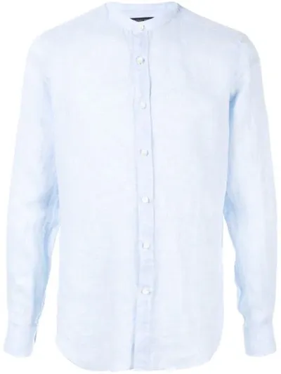 Shanghai Tang Linen Shirt In Blue