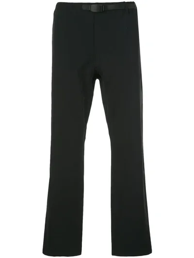 Gramicci Buckled Straight-leg Trousers In Black