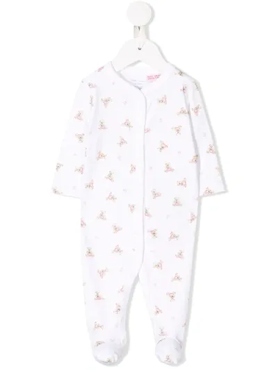 Ralph Lauren Bear Print Babygrow In White