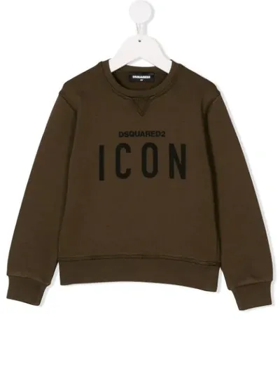 Dsquared2 Kids' Logo Print Sweatshirt In Green