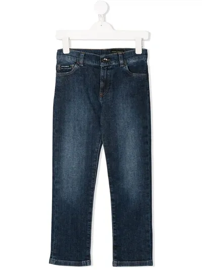 Dolce & Gabbana Kids' Straight-leg Jeans In Blue