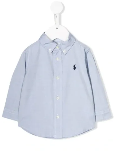 Ralph Lauren Babies' Logo Shirt In Blue