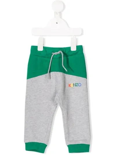 Kenzo Babies' Drawstring Logo Sweat Pants In Grey