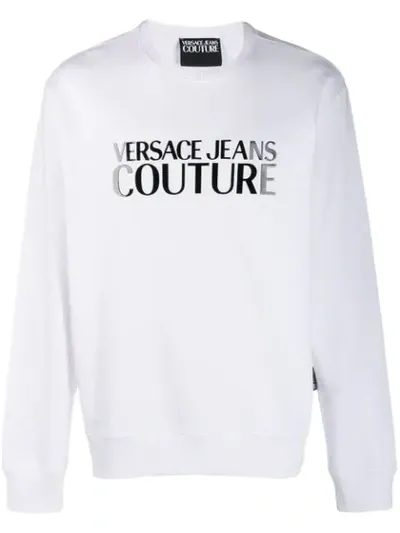 Versace Jeans Couture Logo Sweatshirt In White