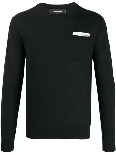 Dsquared2 Crew-neck Jumper In Black