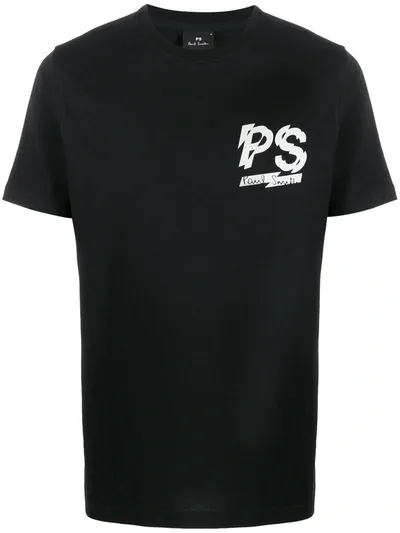 Ps By Paul Smith Logo-print T-shirt In Black