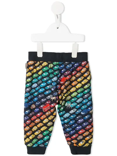 Paul Smith Junior Babies' Car Print Track Pants In Blue