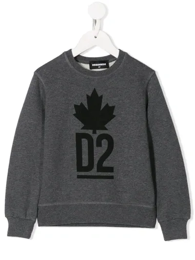 Dsquared2 Kids' D2 Logo Sweater In Grey