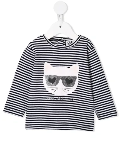 Karl Lagerfeld Babies' Ikonik Choupette Tracksuit Set In Black