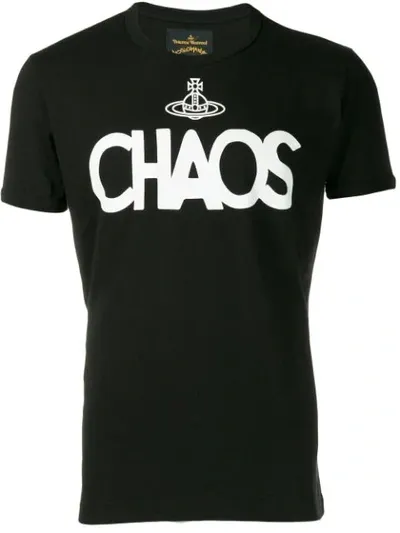 Vivienne Westwood Anglomania Chaos Crewneck T-shirt In Black