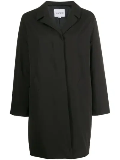 Aspesi Marzapane Overcoat In Black