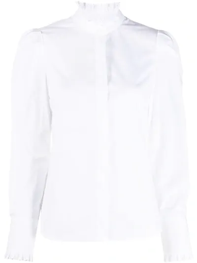 Dondup Metal Logo Shirt In White