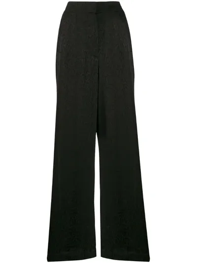 Just Cavalli Jacquard Effect Palazzo Trousers In Black