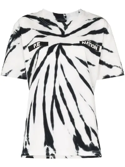 P.e Nation Real Challenger Tie-dye Oversized T-shirt In White