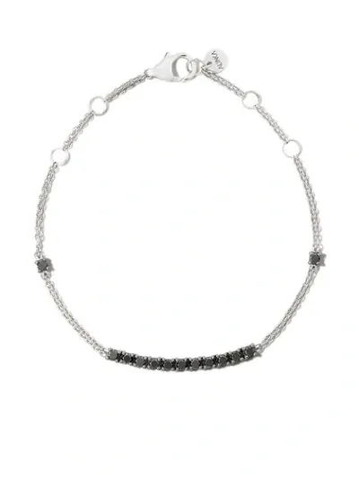 Alinka 18kt White Gold Riviera Diamond Bracelet In Black