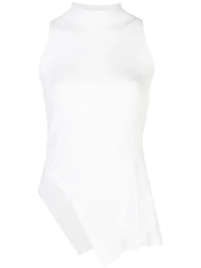 Rosetta Getty Sleeveless Panelled Turtleneck Top In White