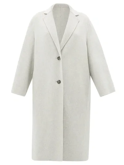 Joseph Newman Single-breasted Wool-blend Coat In Grey