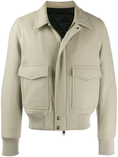 Ami Alexandre Mattiussi Patch Pockets Jacket In Neutrals