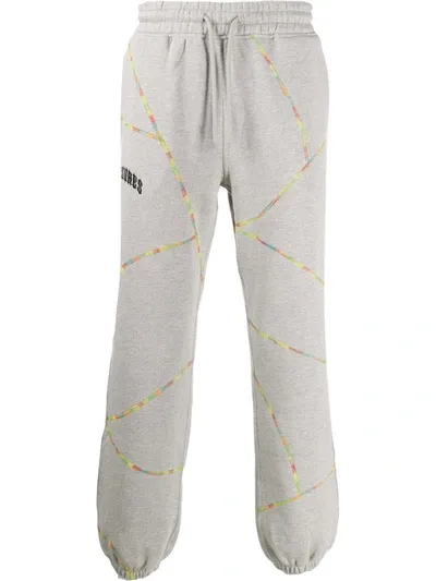 Pleasures Destroyer Contrast Stitching Track Pants In Grey