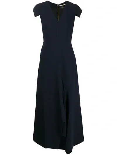 Roland Mouret King Lake Dress In Blue