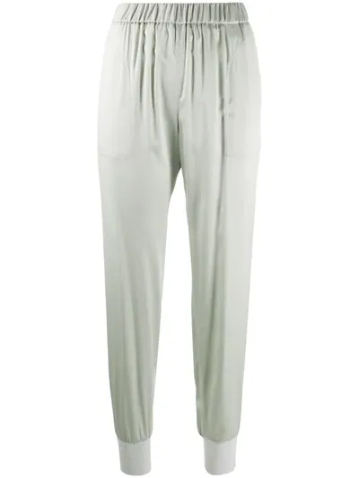 Fabiana Filippi Satin Track Pants In Green