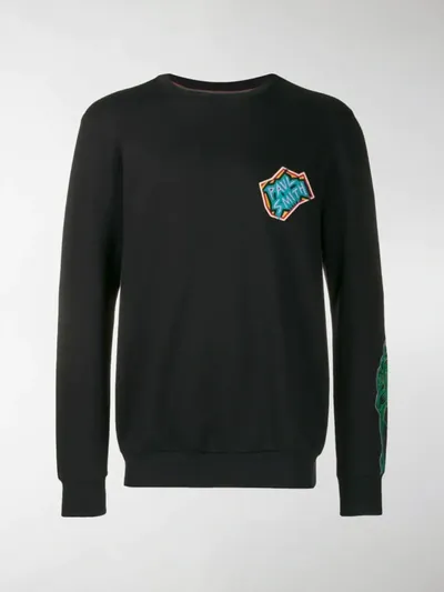 Paul Smith Logo Embroidery Sweatshirt In Black