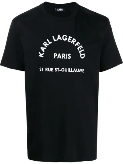 Karl Lagerfeld Address T-shirt In Black