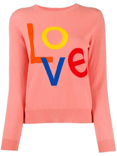 Chinti & Parker 'love' Cashmere Knit Jumper In Pink